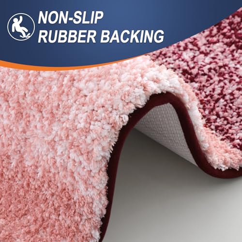 Large Bathroom Rugs 50x30 (50" X 30" / Red)