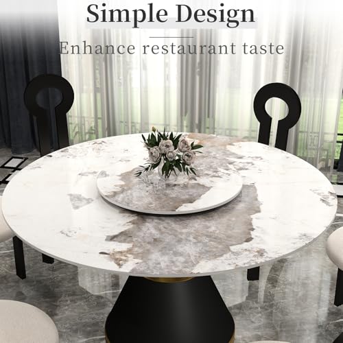 31.5" Lazy Susan for Table Top Tempered Glass Rotating Serving Tray for Dining Table