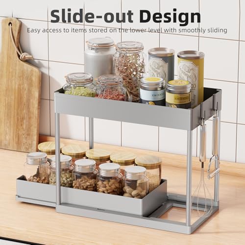 Under Sink Organizer 2 Pack (Grey / 2 pack)