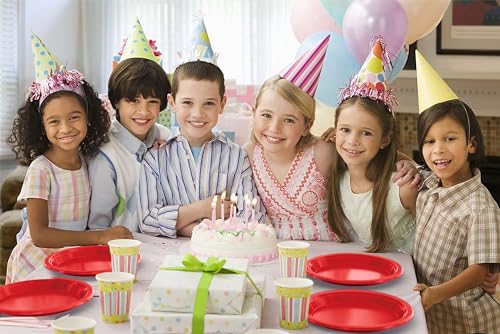Exquisite Party Solids Sturdy Red Plastic Plates 7" Cake Plates 100 Pcs (7 inch / Red)
