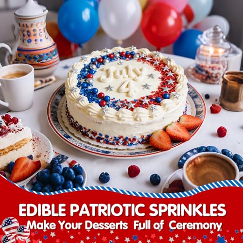 Edible Patriotic Sprinkles (Patriotic Pearl)