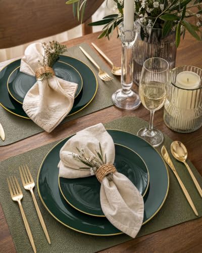 60PCS Green Plastic Plates (Green / 60 PCS)