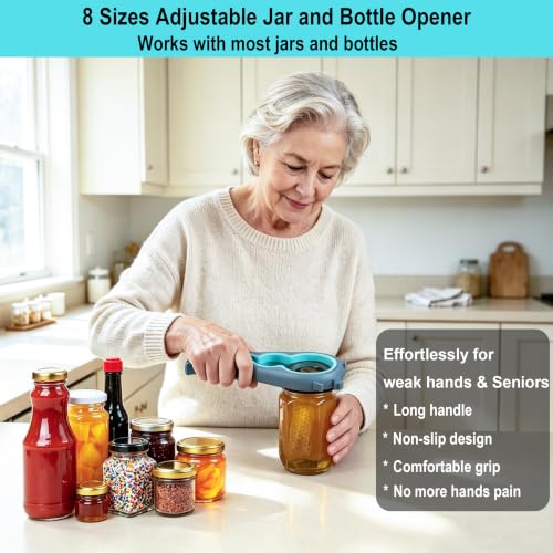 Jar Opener & Bottle Opener for Seniors with Arthritis