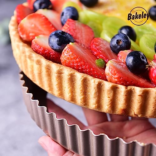 11 Inch Round Tart Pan with Loose Removable Bottom (11" Round (Champagne Gold))