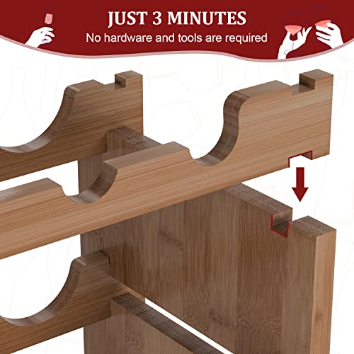 Wine Rack Freestanding Floor (Walnut)