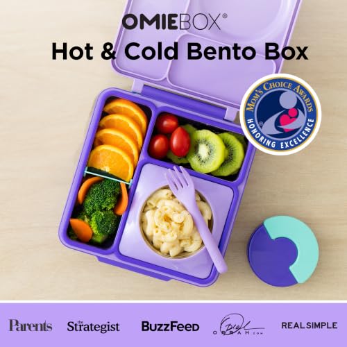 OmieBox Kids Insulated Leakproof Bento Lunch Box with Food Jar