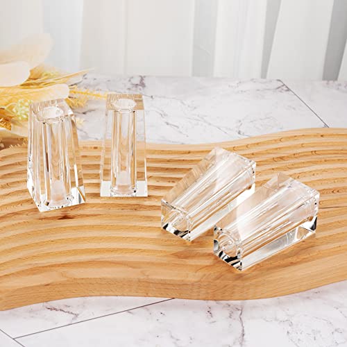 Salt and Pepper Shaker Set Spice Dispenser Refillable Design Cut Crystal Seasoning Shaker Kitchen Decor for Cooking Table (T-01)