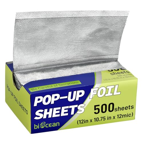 500 Pre Cut Aluminum Foil Sheets (12" x 10.75")