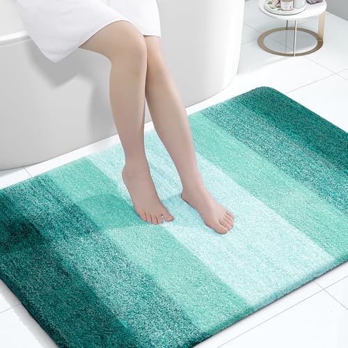 Large Bathroom Rugs 44x32 (44" X 32" / Blackish Green)