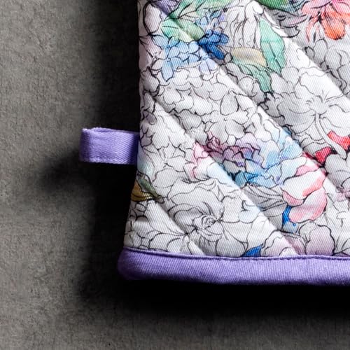 Maison d'Hermine Oven Gloves 100% Cotton Oven Mitt (044 - Floral Love / 7.5" x 13" (Oven Mitt))