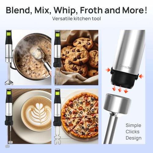 4 in 1 Immersion Hand Blender Max 1100W (4 IN 1 / Black)