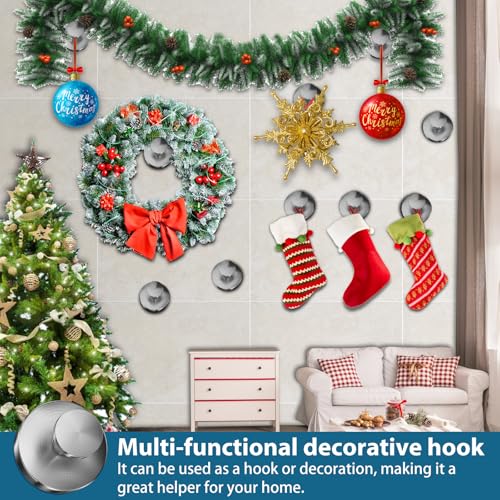 Suction Cup Hooks for Shower (4 Count)