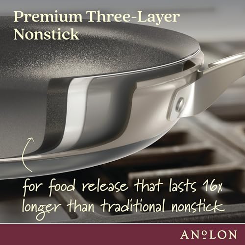 Achieve Hard Anodized Nonstick Cookware Pots and Pans Set (Cookware Set (9 Piece) / Silver)