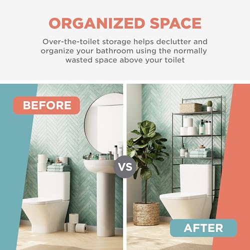 Over the Toilet Storage Shelf Space Saver