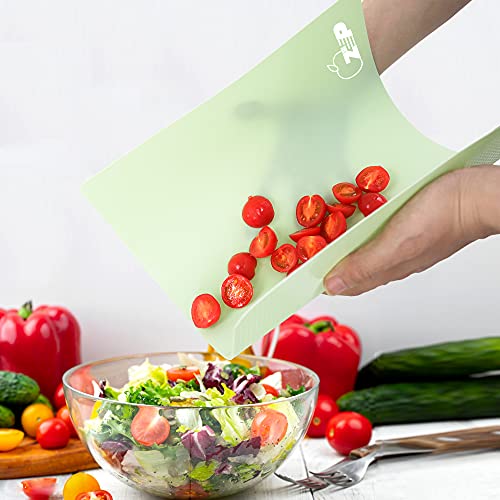 Flexible Plastic Cutting Board Set of 3 Gradient Color (Green)