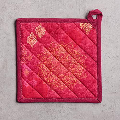 Pot Holders 100% Cotton Potholders (045 - Versailles / 8" x 8" (Pot Holder Pack of 1))