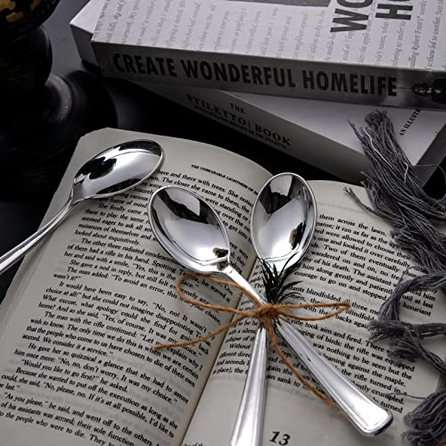 200PCS Silver Plastic Spoons (Spoon Silver)