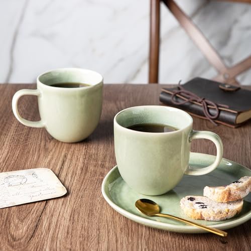 12oz Coffee Mugs (Set of 6 / Olive Green)