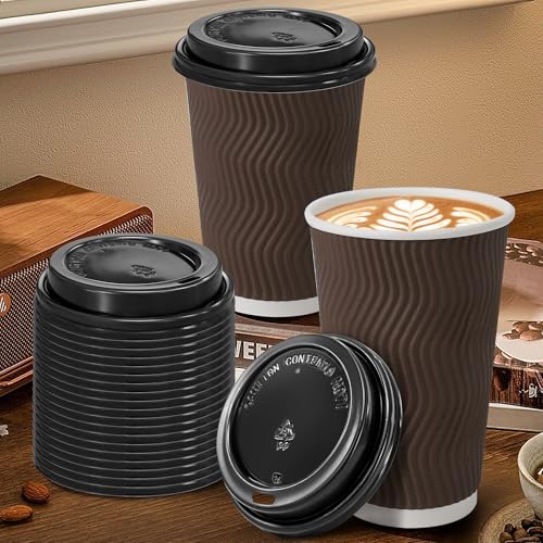 200 Pack Black Coffee Cups Lids 3.54'' (LidsG 200 Pack)
