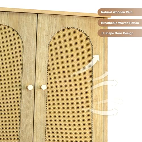 Rattan Toilet Storage Cabinet (Rattan Door-natural)