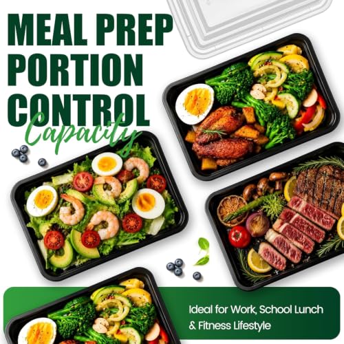 Meal Prep Containers with Lids 16oz 50 Pack Leakproof (16oz)