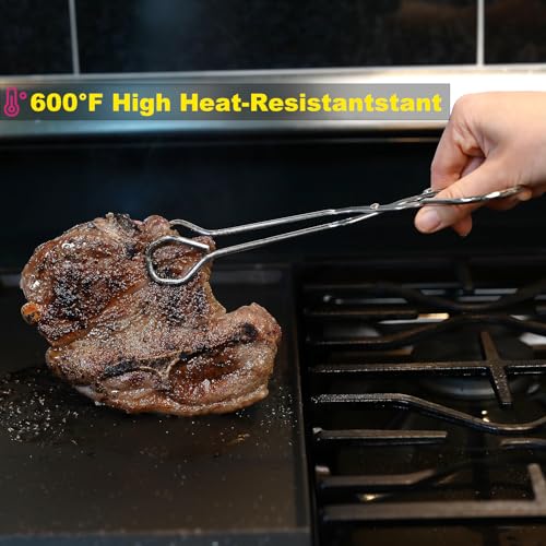 9 Inch Heavy Duty Stainless Steel Kitchen Tongs
