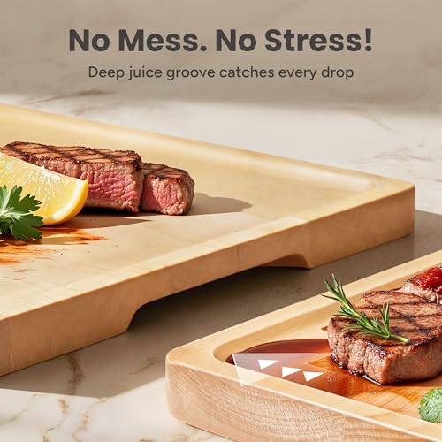 Cutting Boards for Kitchen (Light Brown / 4-Piece)