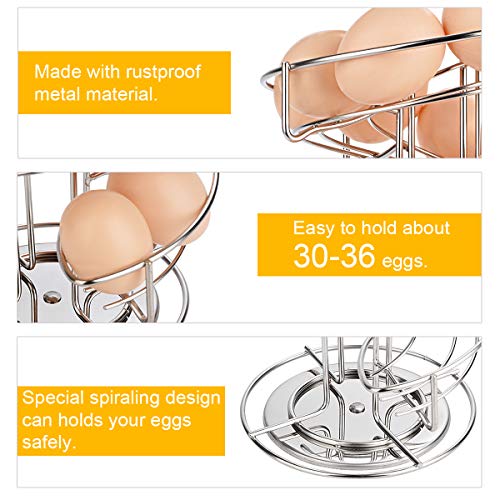 Spiral Design Stainless Steel Egg Skelter Dispenser Rack