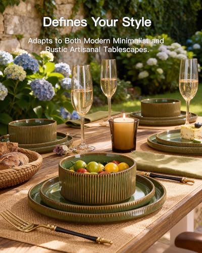 Dinnerware Set for 6 (Moss Green)