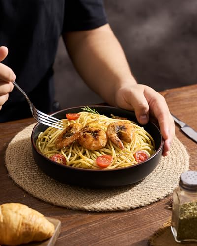 Mercury Pasta Bowls Set of 6 (Black / 6 pcs)