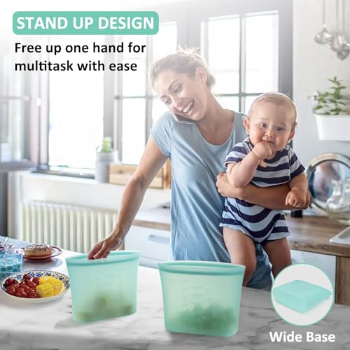 Large Reusable Storage Bag (Aqua | Medium | 4 Pack)