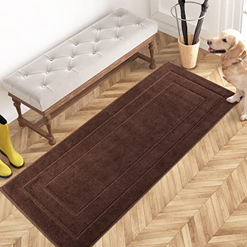Hallway Runner Rug (Brown / 24" X 59" (Runner))