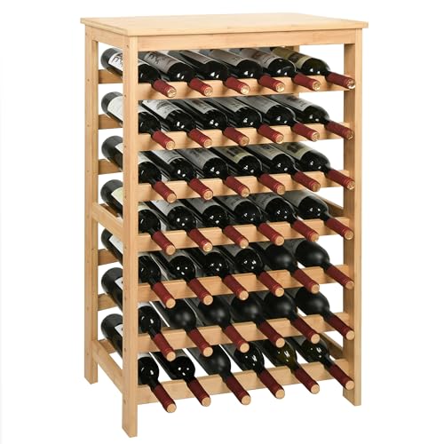 42 Bottles Bamboo Wine Rack (Natural / 7-Tier)