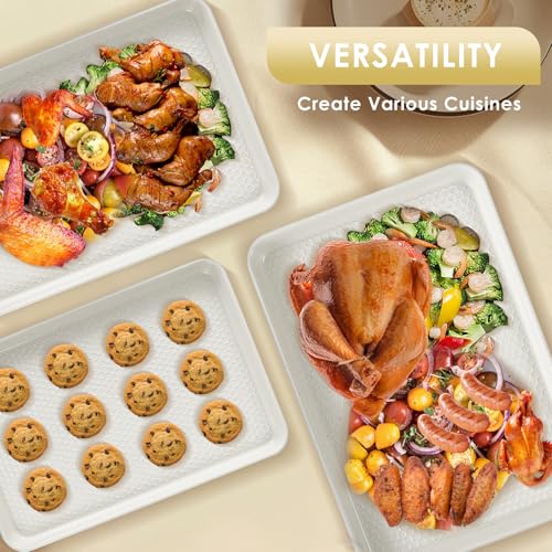 Baking Sheet Pan Set of 3 (Textured White)