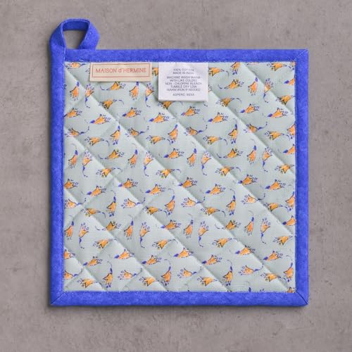 Pot Holders 100% Cotton Potholders (007 - Girassol / 8" x 8" (Pot Holder Pack of 2))