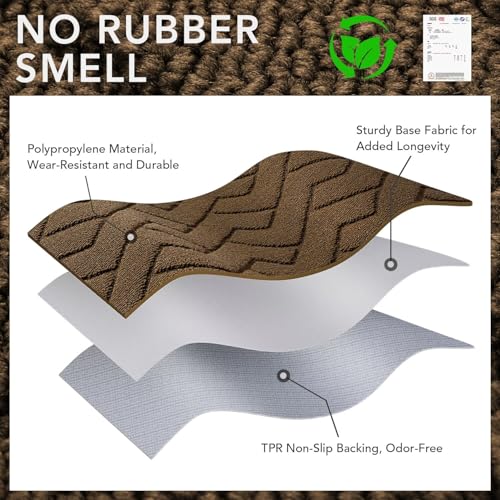 Indoor Door Mat (Dark Brown / 48" x 32" (Rectangular))
