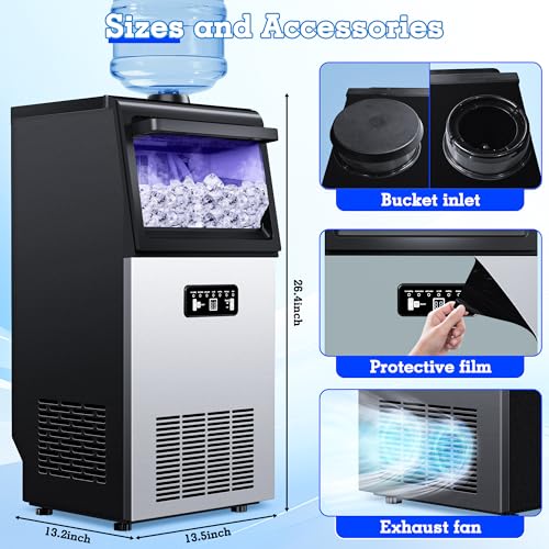 Commercial Ice Maker Machine 100LBS (100 LBS/24H / Freestanding Ice Maker)