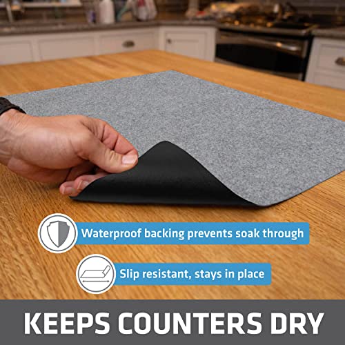 Jumbo XL Dish Drying Mat (Light Grey / 19" x 24")
