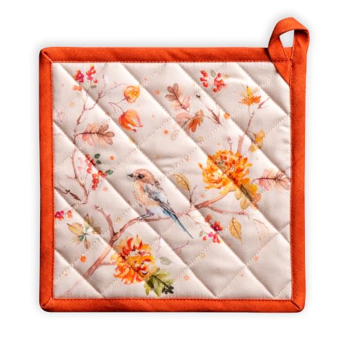 Pot Holders 100% Cotton Potholders (062 - Kelim - Prairie / 8" x 8" (Pot Holder Pack of 1))