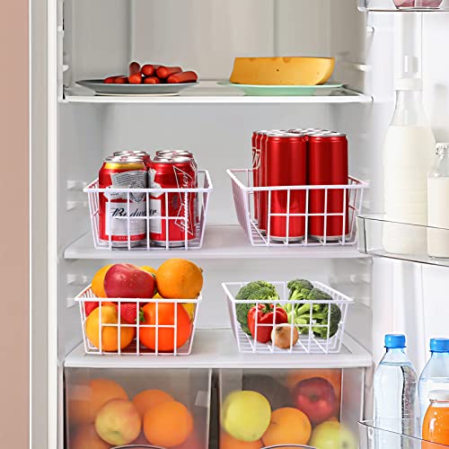 Freezer Organizer Bins for Upright Freezer Metal Wire Baskets (4packs)
