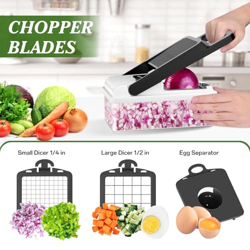Veggie Chopper Vegetable Cutter (White / 7 blades)