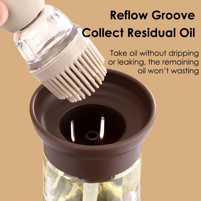 Oil Dispenser with Brush (2pcs Grey)