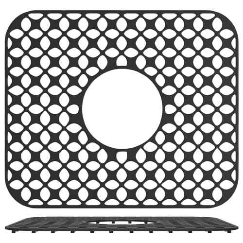 TOOVEM Kitchen Sink Mats (13.58 x11.6 Center Drain)