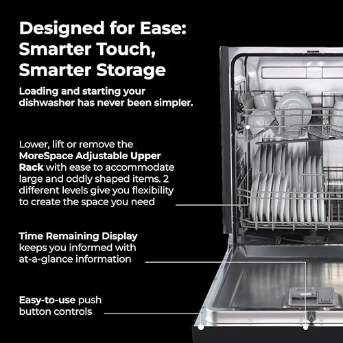 24" Hybrid Tub Dishwasher (Black)