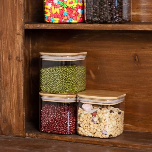 Glass Food Storage Jars 27oz Set of 6