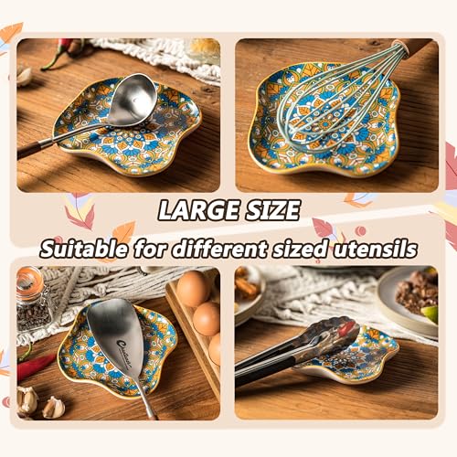 Large Ceramic Spoon Rest for Stove Top
