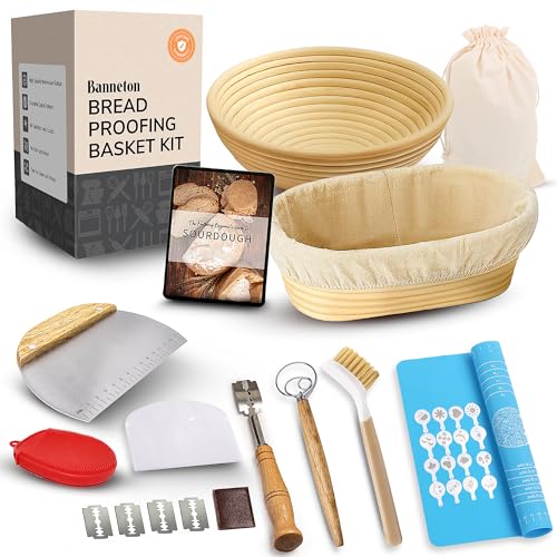 Complete Banneton Bread Proofing Basket Set