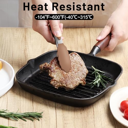 Small Silicone Kitchen Tongs 7 (Neutral-1)