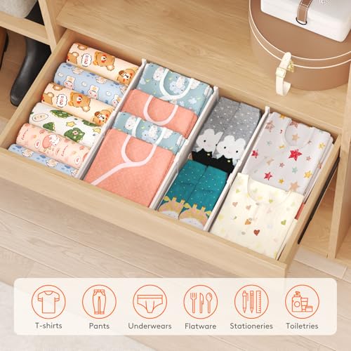 5 Pack 4" High Drawer Dividers (4"H, 13.8-22.2"L)