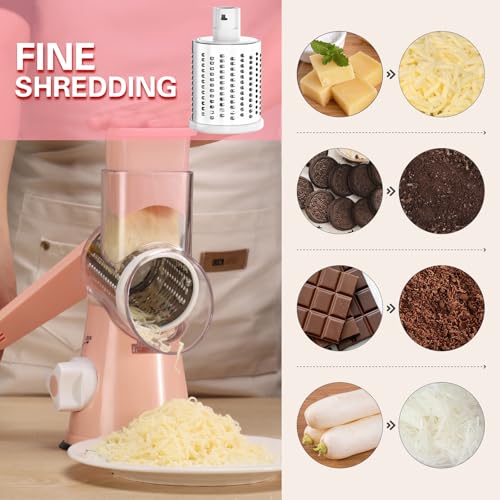 Rotary Cheese Grater Hand Crank Cheese Shredder for Fresh Cheese